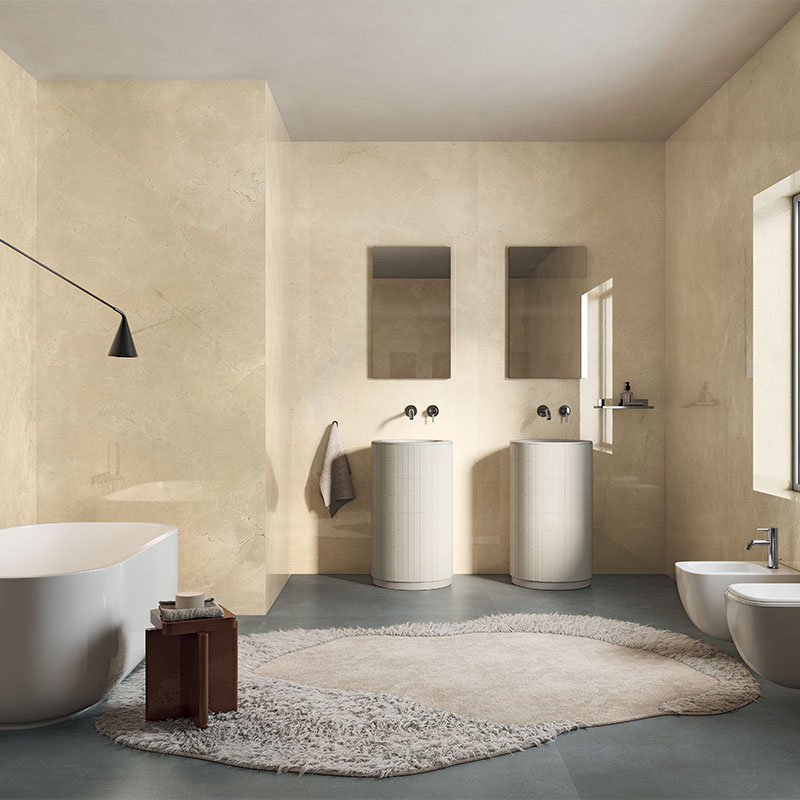 Kalkstein Optik Fliese Calcis Crema Lappato 60 x 120 cm