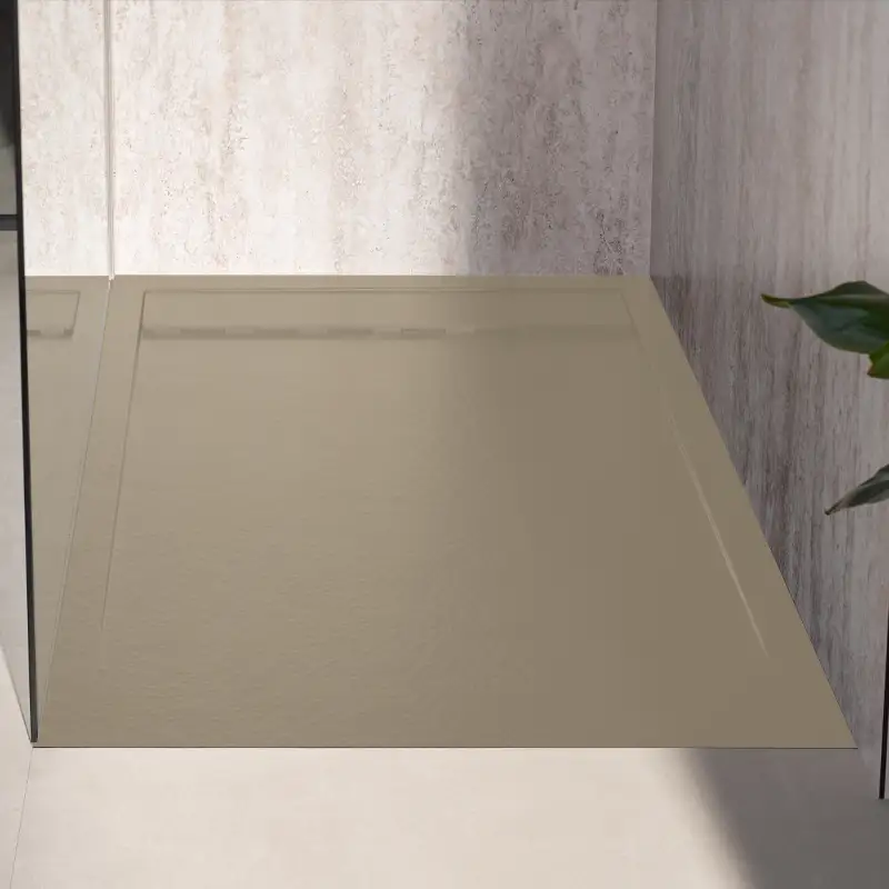 Marmor-Polymer Duschwanne HSK Reta mit Rinnenablauf