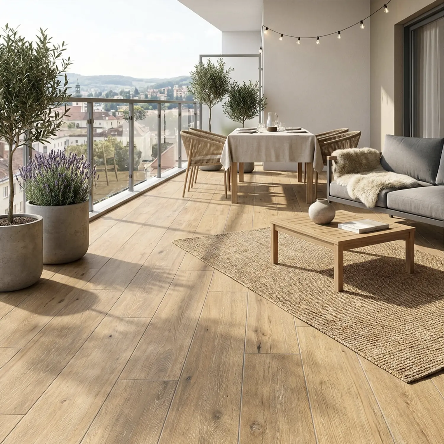 16 qm Restposten Holzoptik Terrassenplatte Eiche 40 x 120 cm