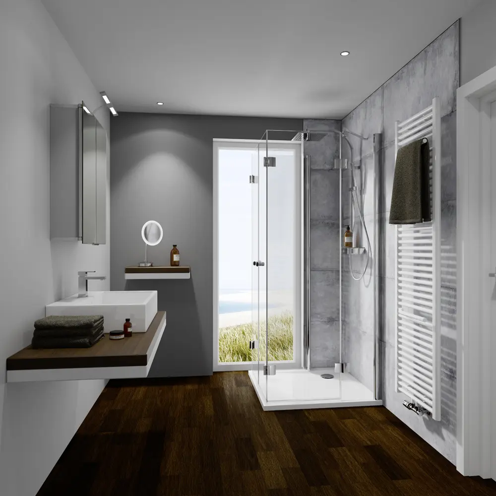 HSK Aperto Drehfalttür Fensterlösung Duschkabine