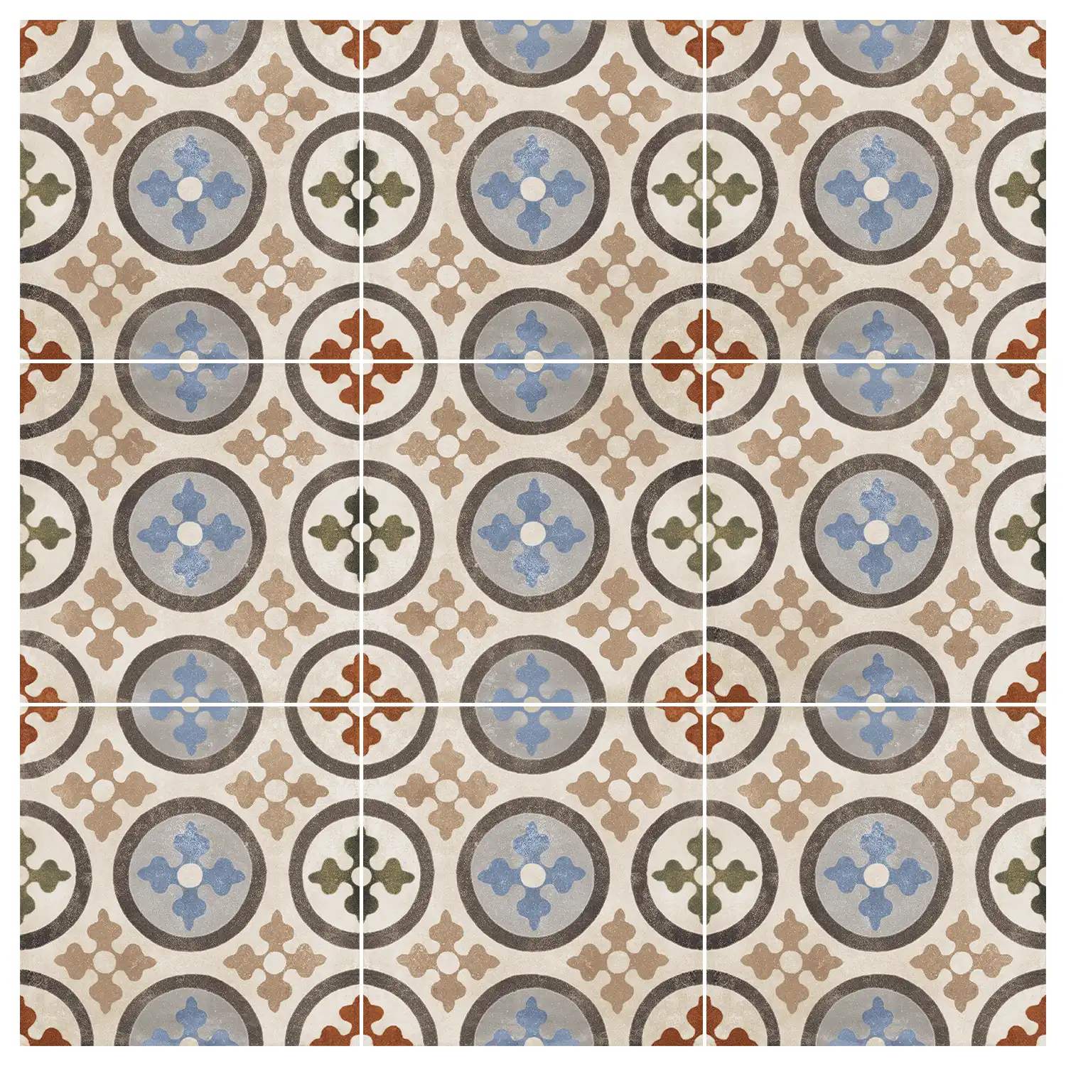 Jugendstil Fliese Design Evo Palazzo Ducale G 20 x 20 cm
