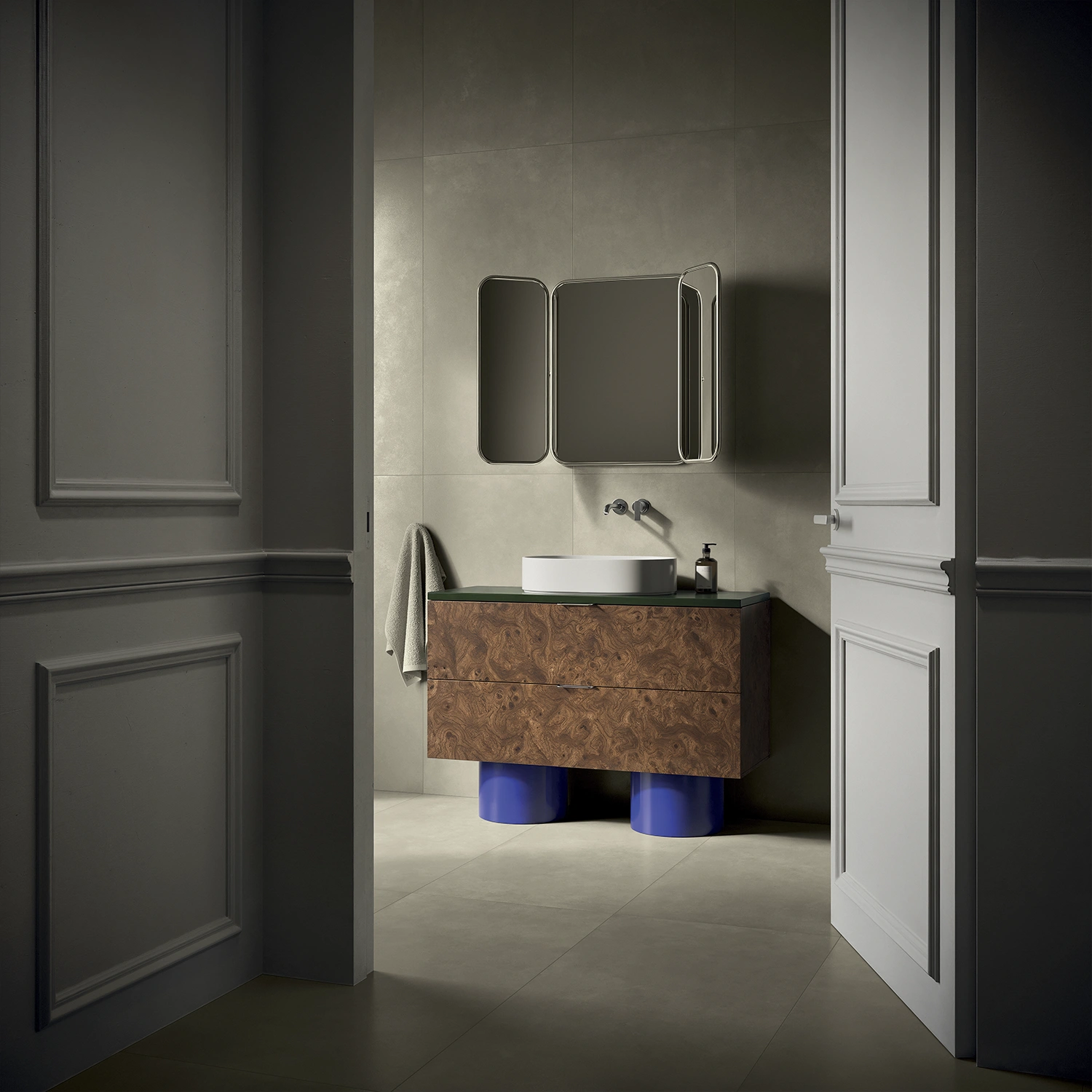 Zementoptik Fliese Infinita Cenere 60 x 120 cm