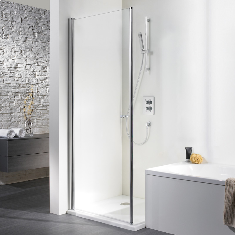 HSK Exklusiv Drehtür 80 cm zu wegschwenkbare Seitenwand