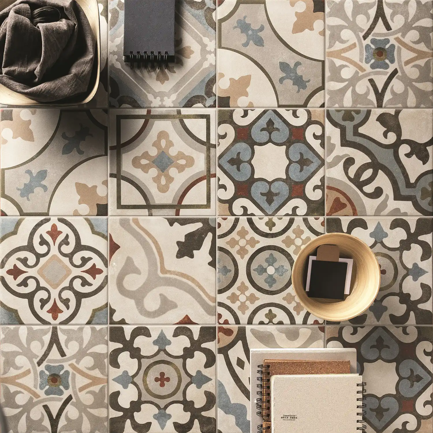 Jugendstil Fliese Design Evo Palazzo Ducale Mix 20 x 20 cm