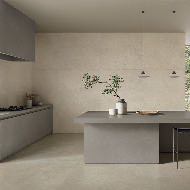 Kalkstein Optik Fliese Calcis Avorio 60 x 120 cm