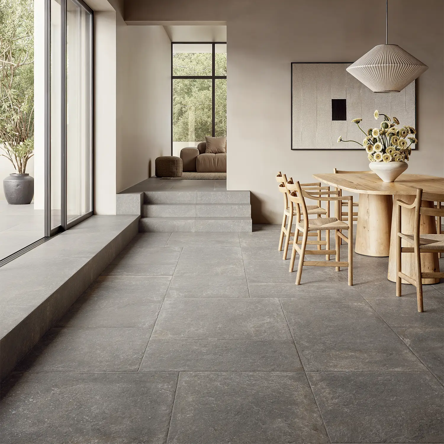 Rustikale Steinoptik Bodenfliese i-stone Grey 40 x 80 cm