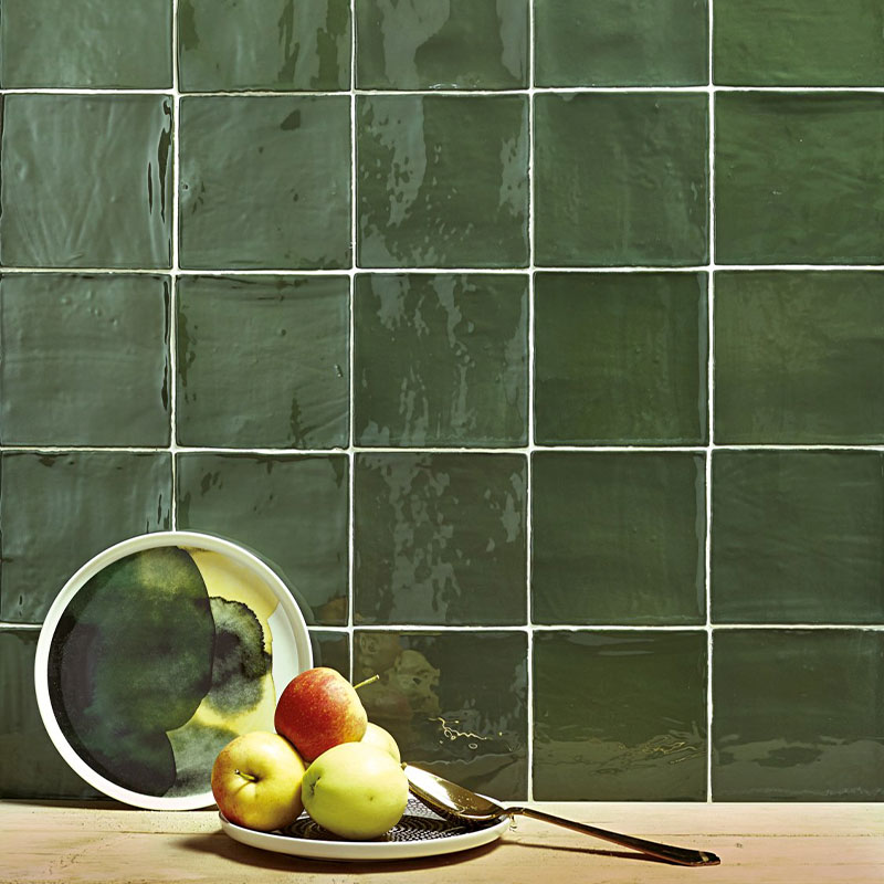 Zellige Wandfliese Fes Verde Lux 13 x 13 cm