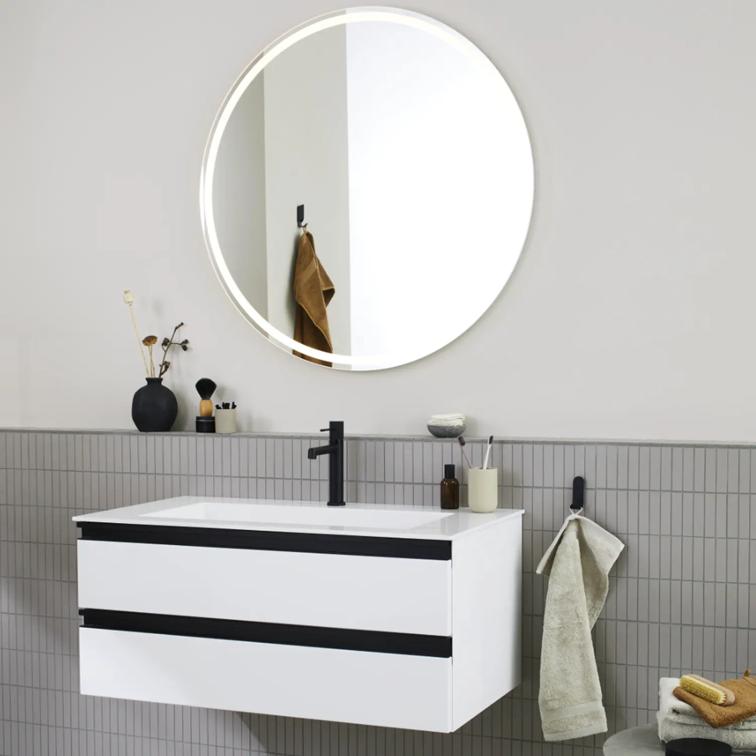 Schöner Wohnen LED Bad-Spiegel Bilbao Rund