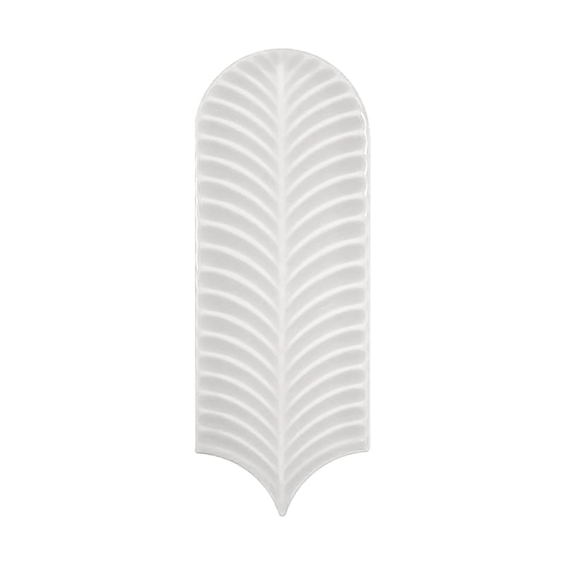 Wandfliese Blattform Alma Scale White Brillo 8 x 21,5 cm
