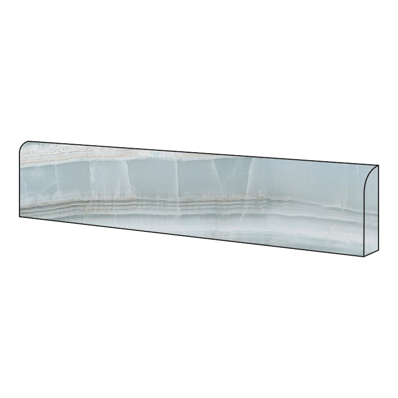 Onyx Optik Sockel Venus Azul Veined 7 x 60 cm