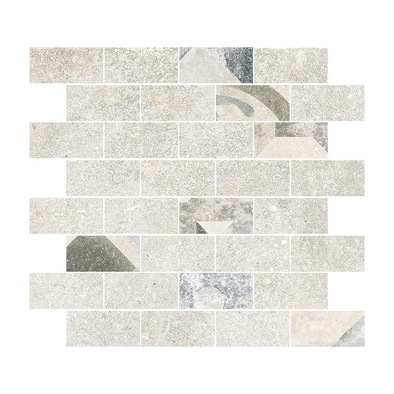 Mosaikfliesen Ricchetti Heritage Deco Blanc 3,95 x 8,1 cm