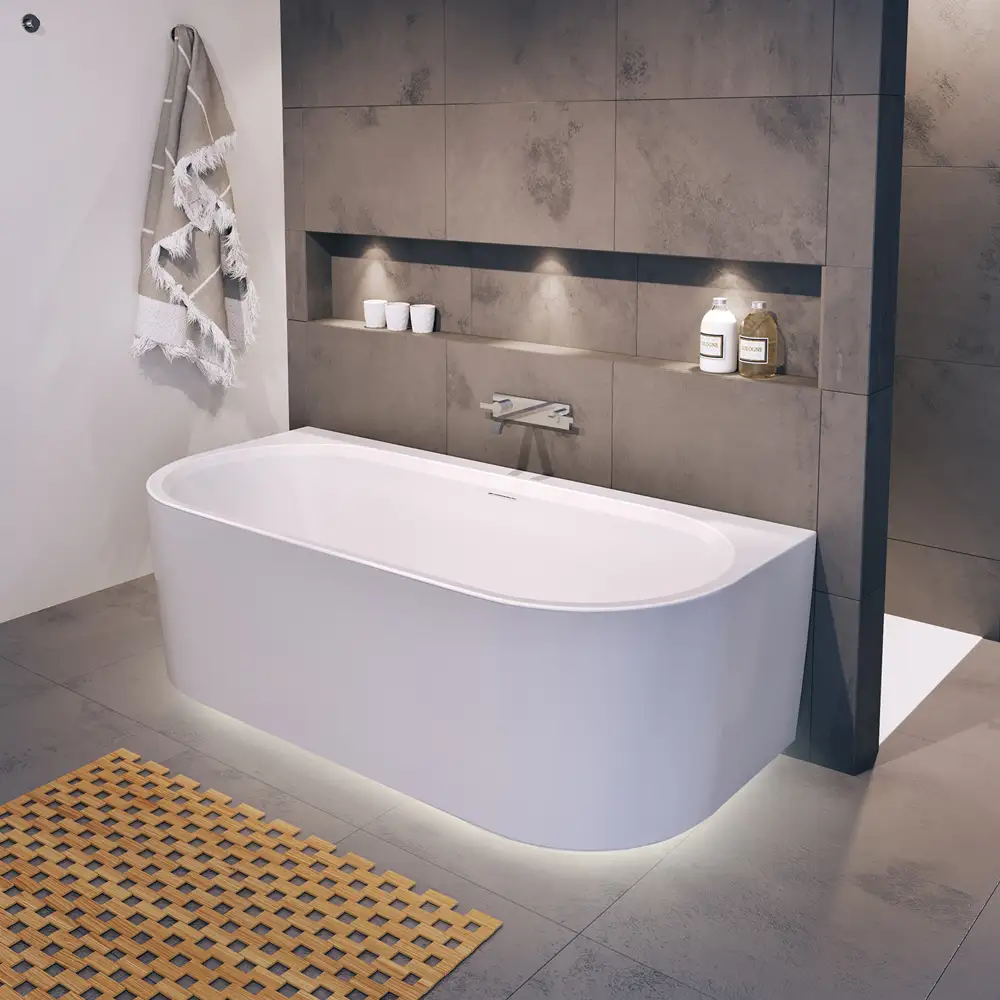 Riho Desire Back2Wall freistehende Badewanne 180 x 84 cm