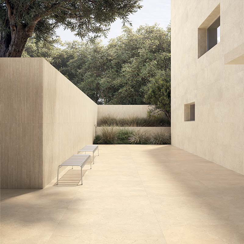 Kalkstein Optik Fliese Calcis Crema R11 60 x 120 cm