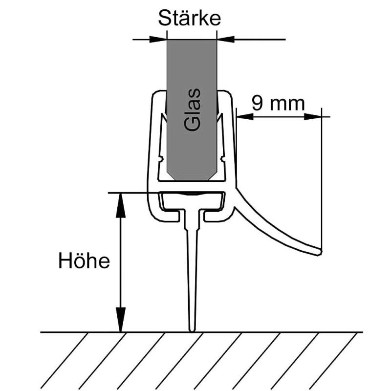 HSK Wasserabweisprofil mit Einschubdichtung