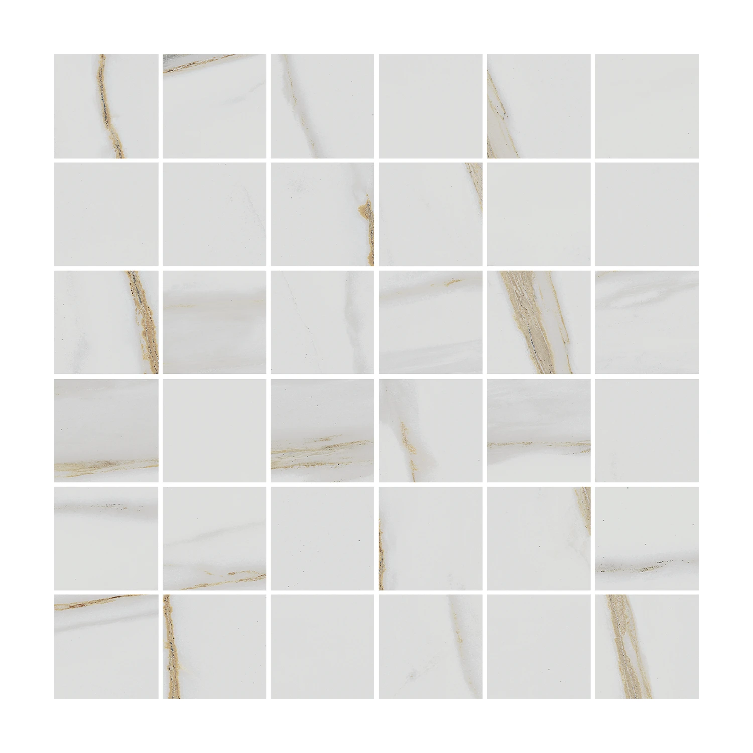 Marmoroptik Mosaikfliesen Fiorentino 5 x 5 cm