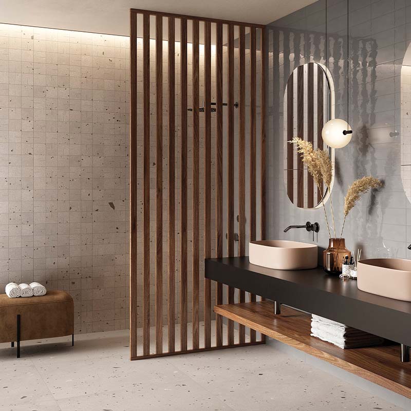 Terrazzo Beton Fliese Kado Clay Cement 90 x 90 cm