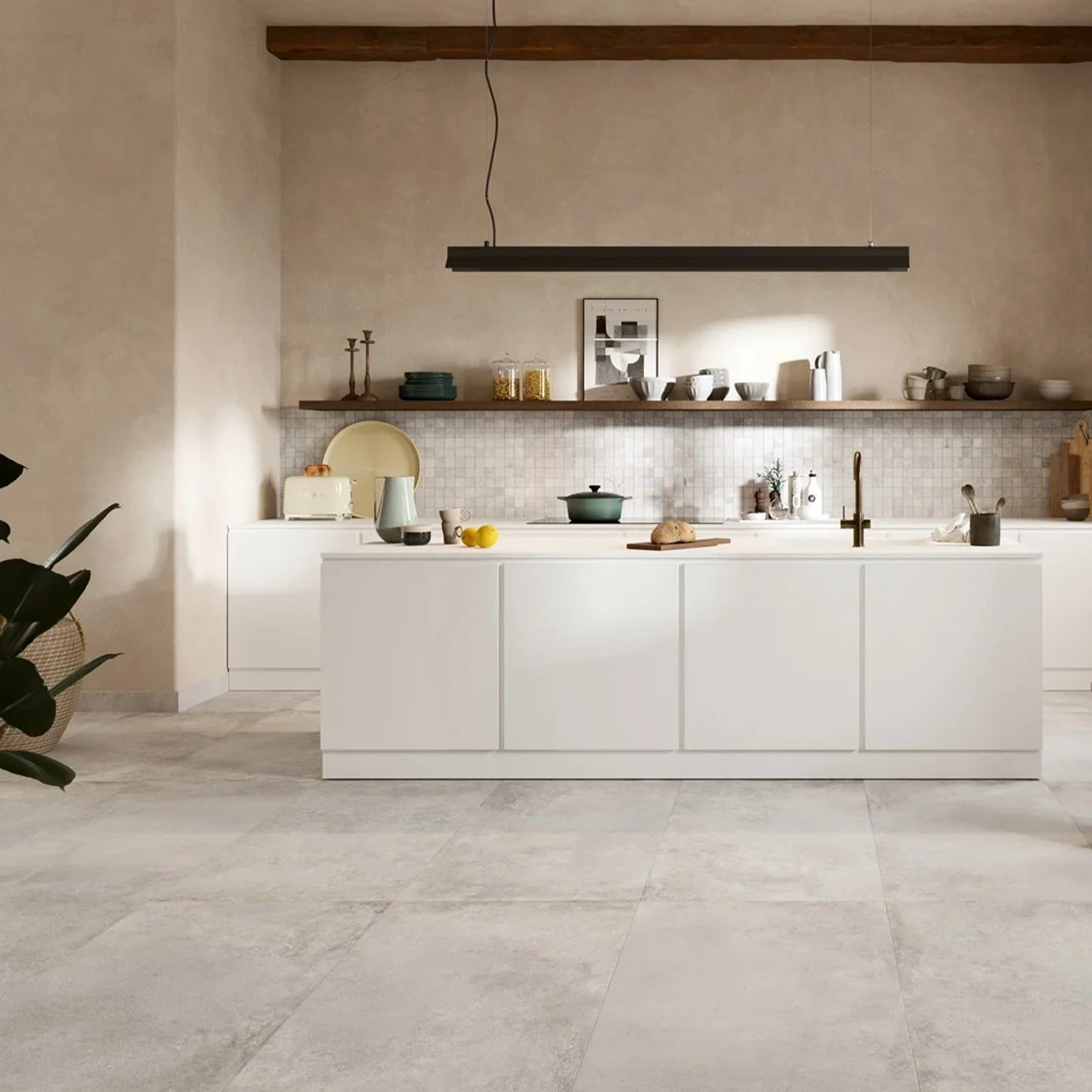 Betonoptik Bodenfliese Urbanica Salt 60 x 120 cm