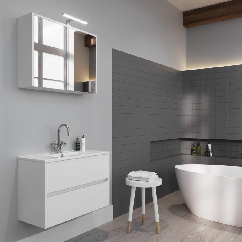 Riho Porto Slim Badmöbelset mit Spiegelschrank