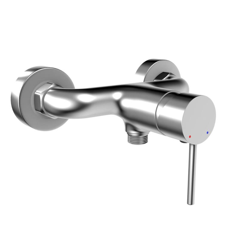 Design Brause Einhebelmischer Rund Chrom Aufputz