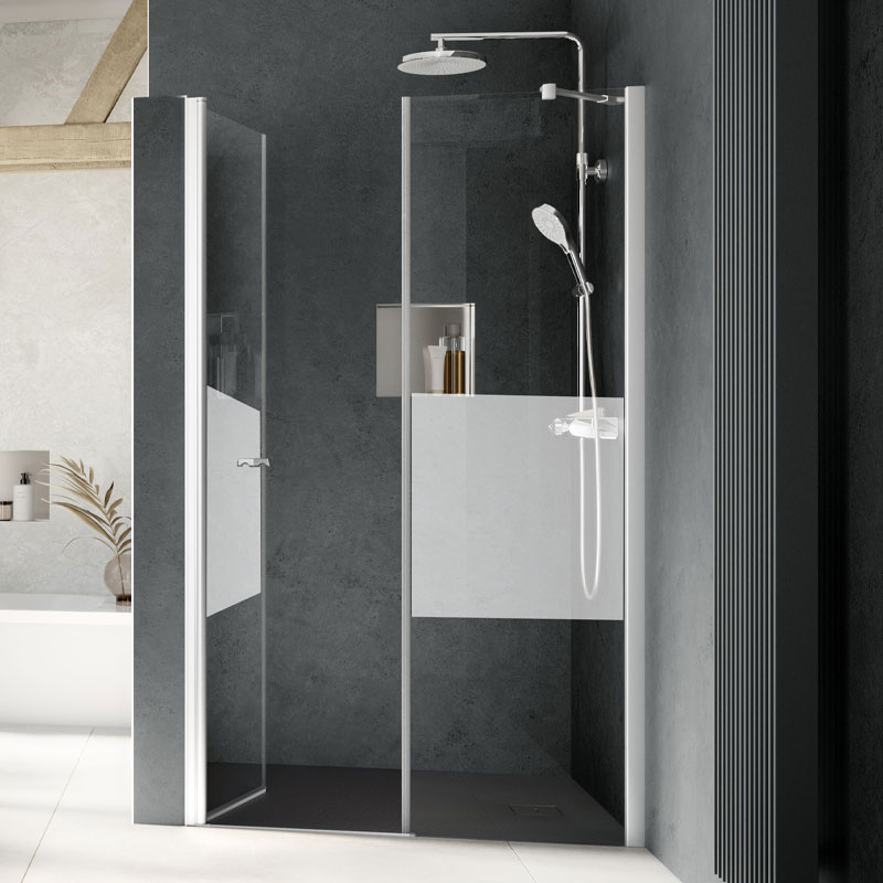 HSK Exklusiv 2.0 Drehtür Nische pendelbar m.Nebenteil 140 cm