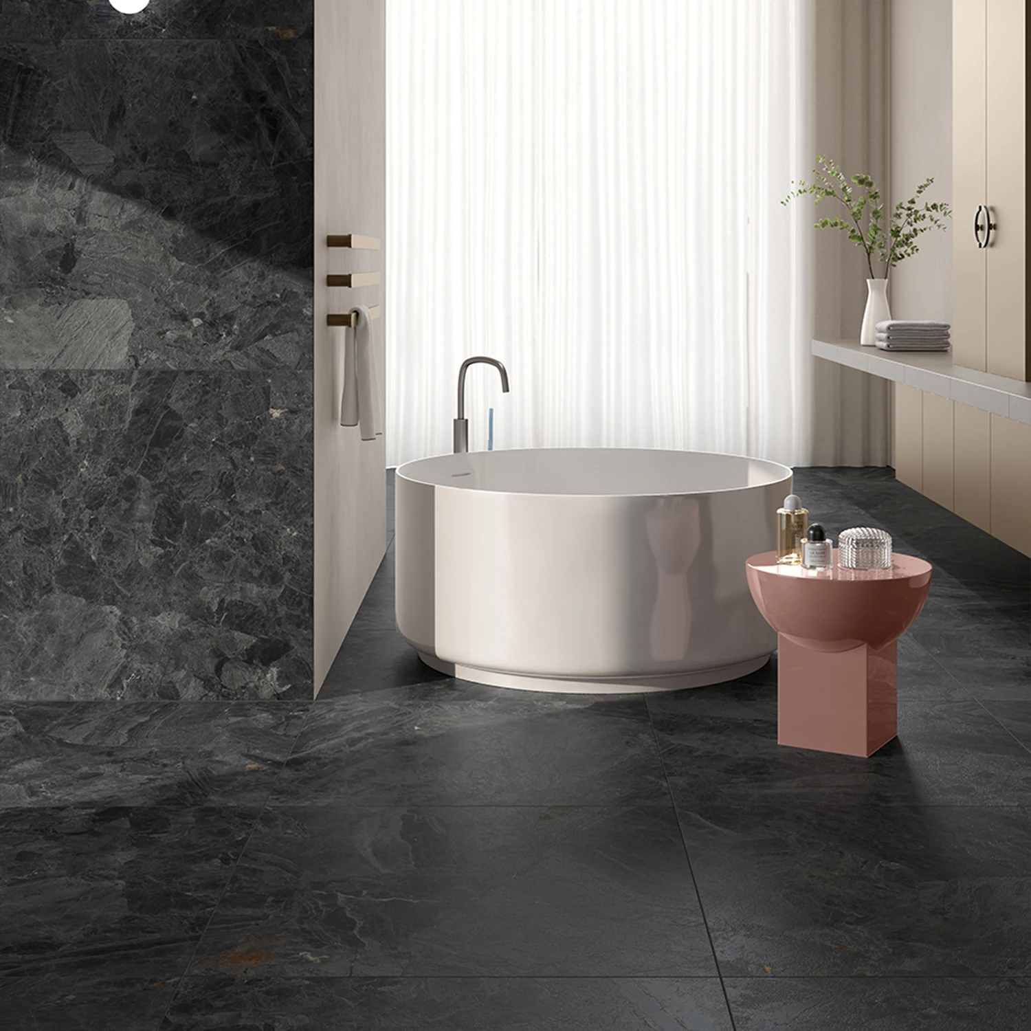 Marmor Optik Fliese Grigio Damasco 88,9 × 88,9 cm Matt