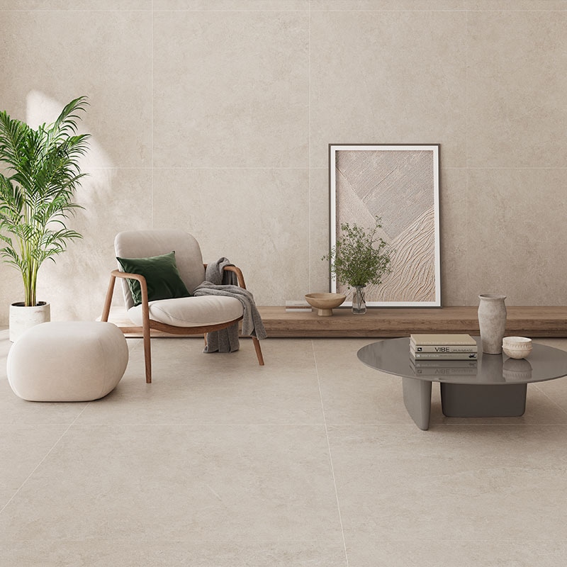 Steinoptik Fliese Babylon Creme 60 x 120 cm