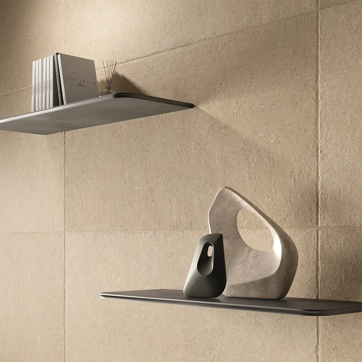 Steinoptik Fliese Sedimenti Beige Tumbled 60 x 120 cm