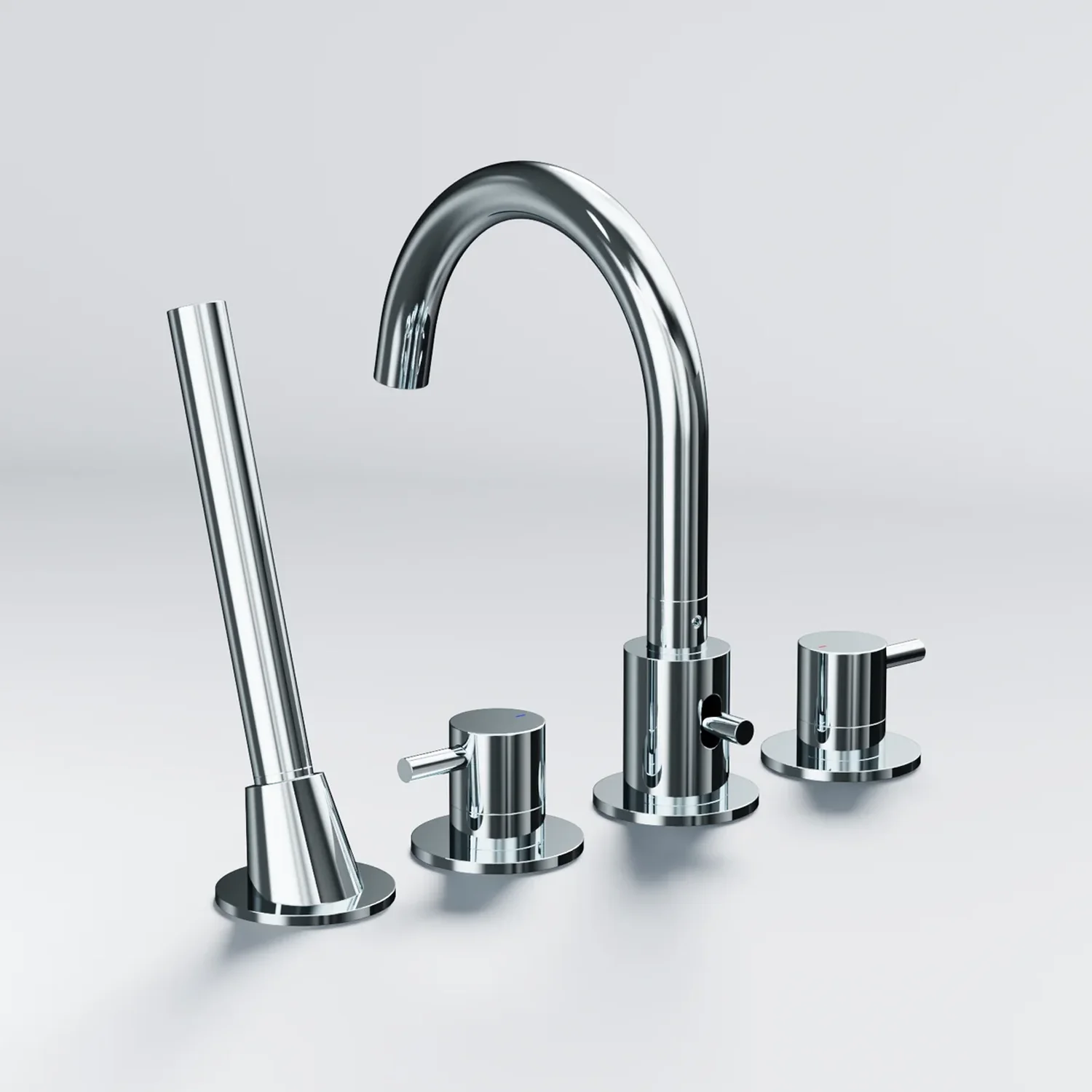 Steinberg Serie 100 4-Loch-Wannenrand Armatur