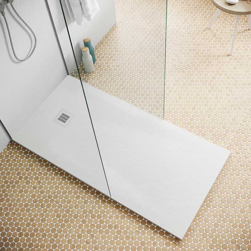 Hidrobox One Kromat Duschfläche 80 cm x 110 cm Bianco