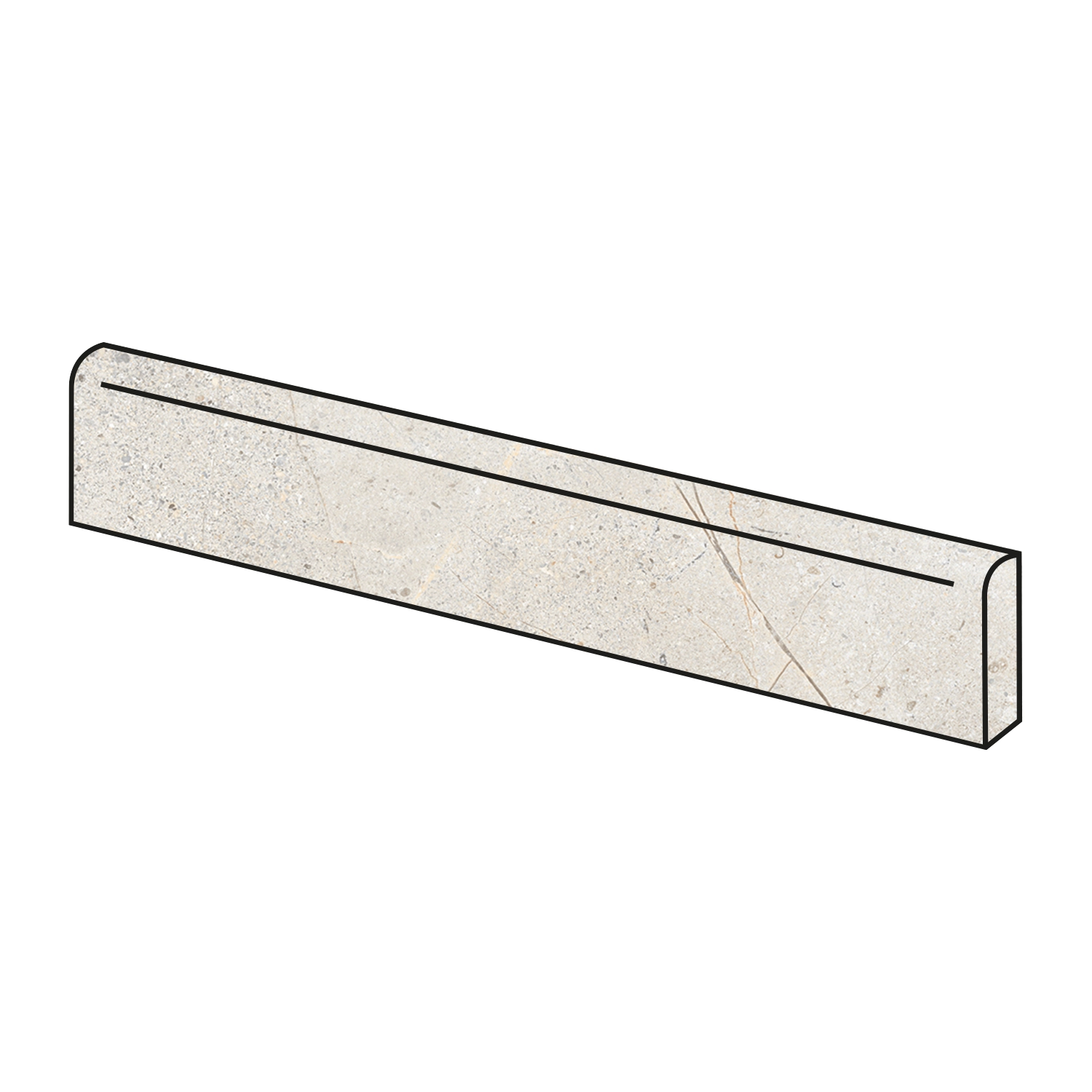 Steinoptik Sockel Crust Light Grey 7,5 x 60 cm