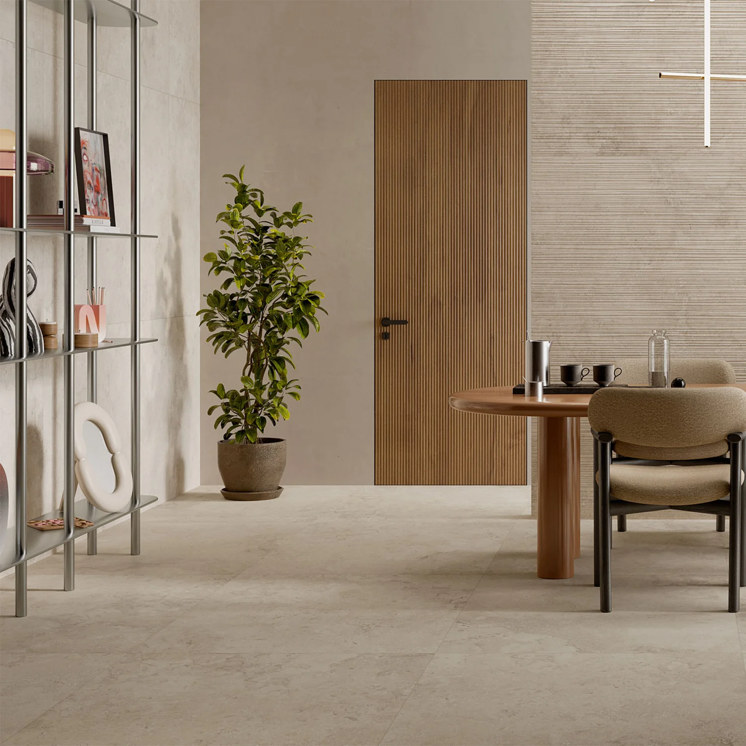 Steinoptik Fliese Portland Rock Ivory 100 x 100 cm