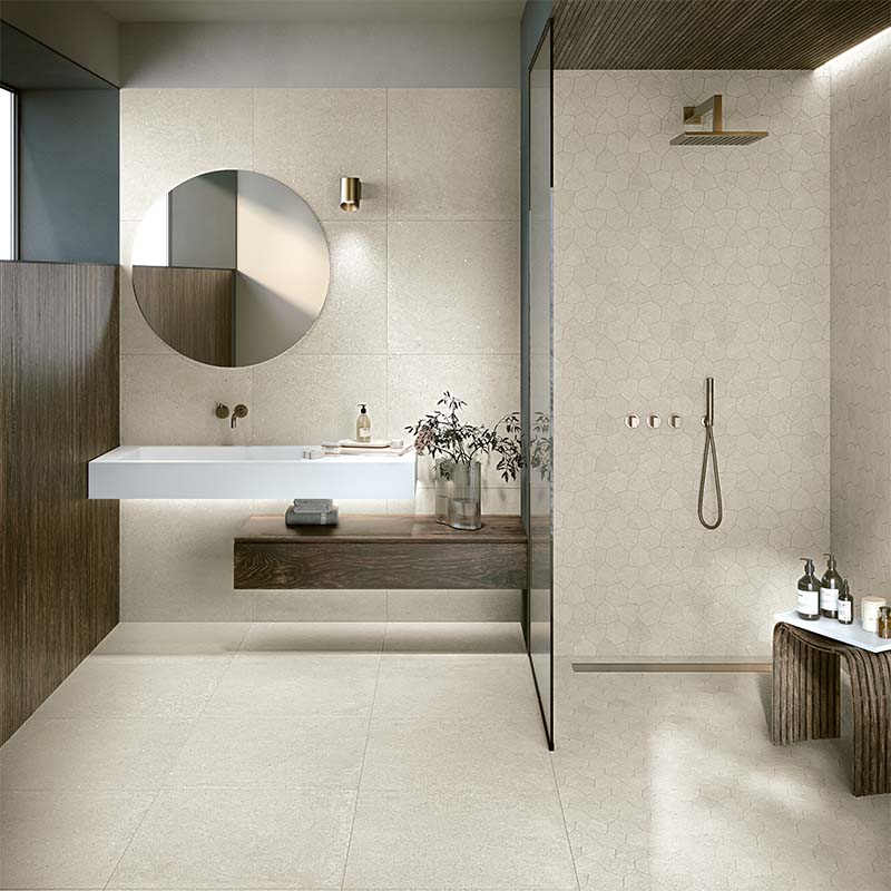 Betonoptik Bodenfliese Terracruda Caolino 60 x 60 cm