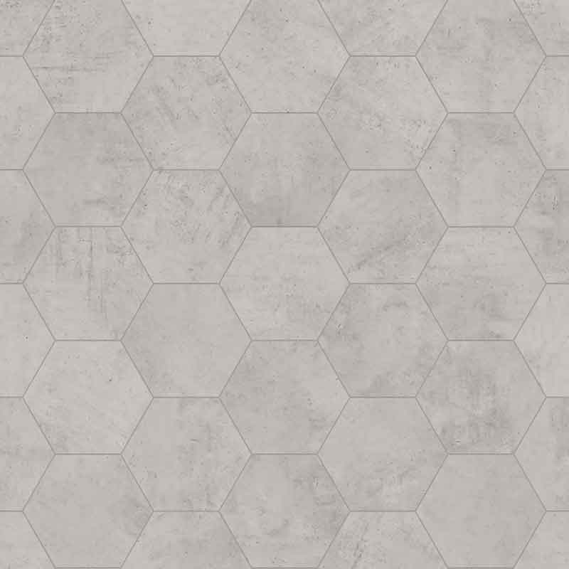 HSK RenoDeco Fotodruck Duschrückwand Hexagon Grau