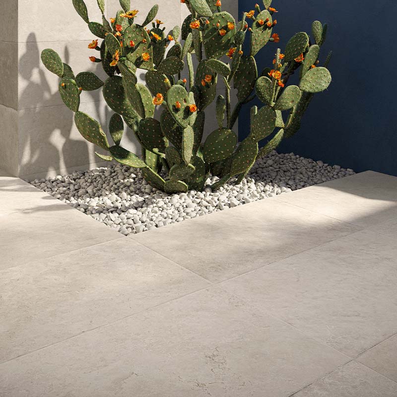 Steinoptik Terrassenplatte Contrada Valente Chianca 60 x 90 cm