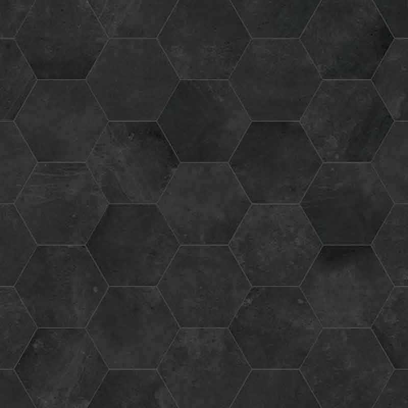 HSK RenoDeco Fotodruck Duschrückwand Hexagon Anthrazit