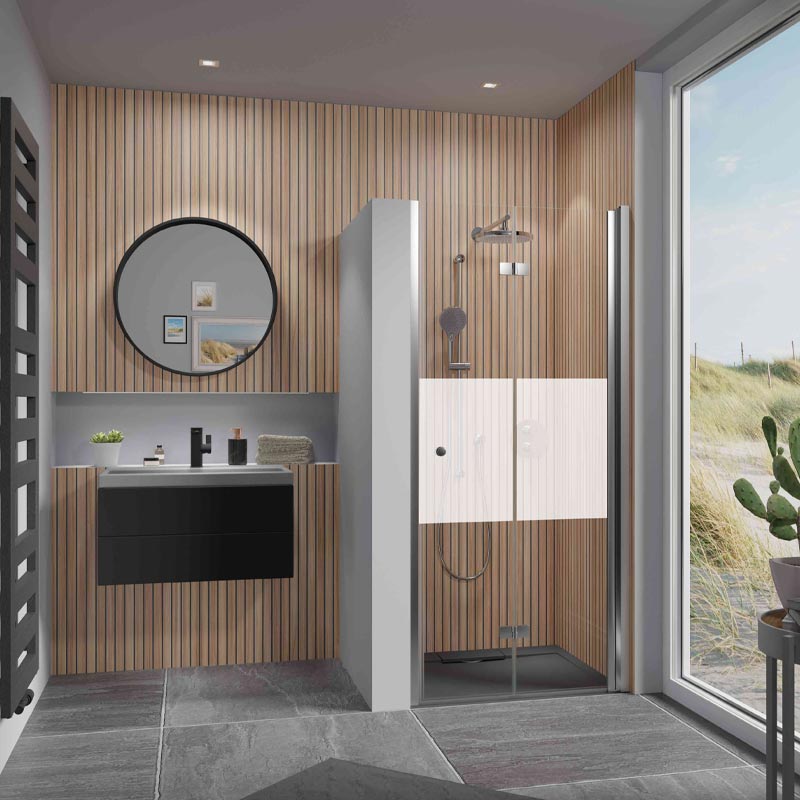 HSK Favorit Nova Drehfalttür in Nische pendelbar 80 cm