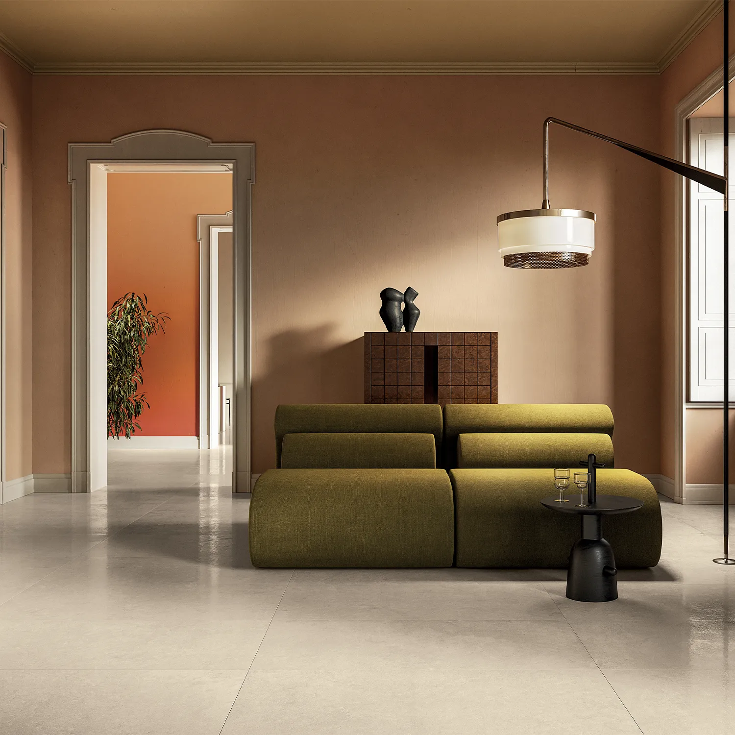 Steinoptik Bodenfliese Portland Sabbia Lappato 60 x 120 cm