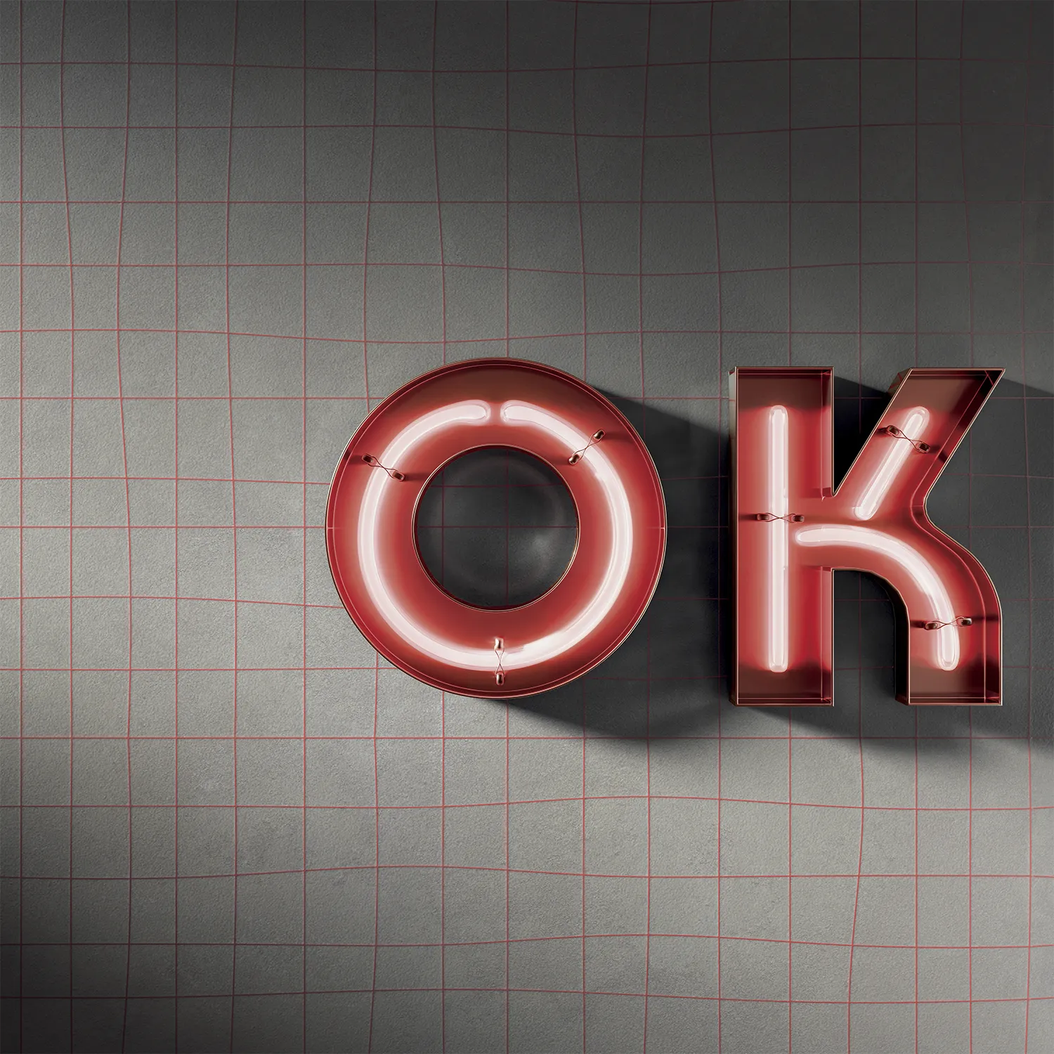 Zementoptik Dekor Geometria Macro Rosso 60 x 120 cm