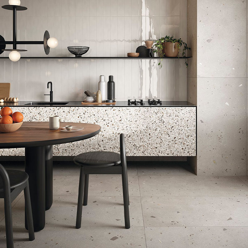Terrazzo Beton Fliese Kado Smoke Cement 90 x 90 cm