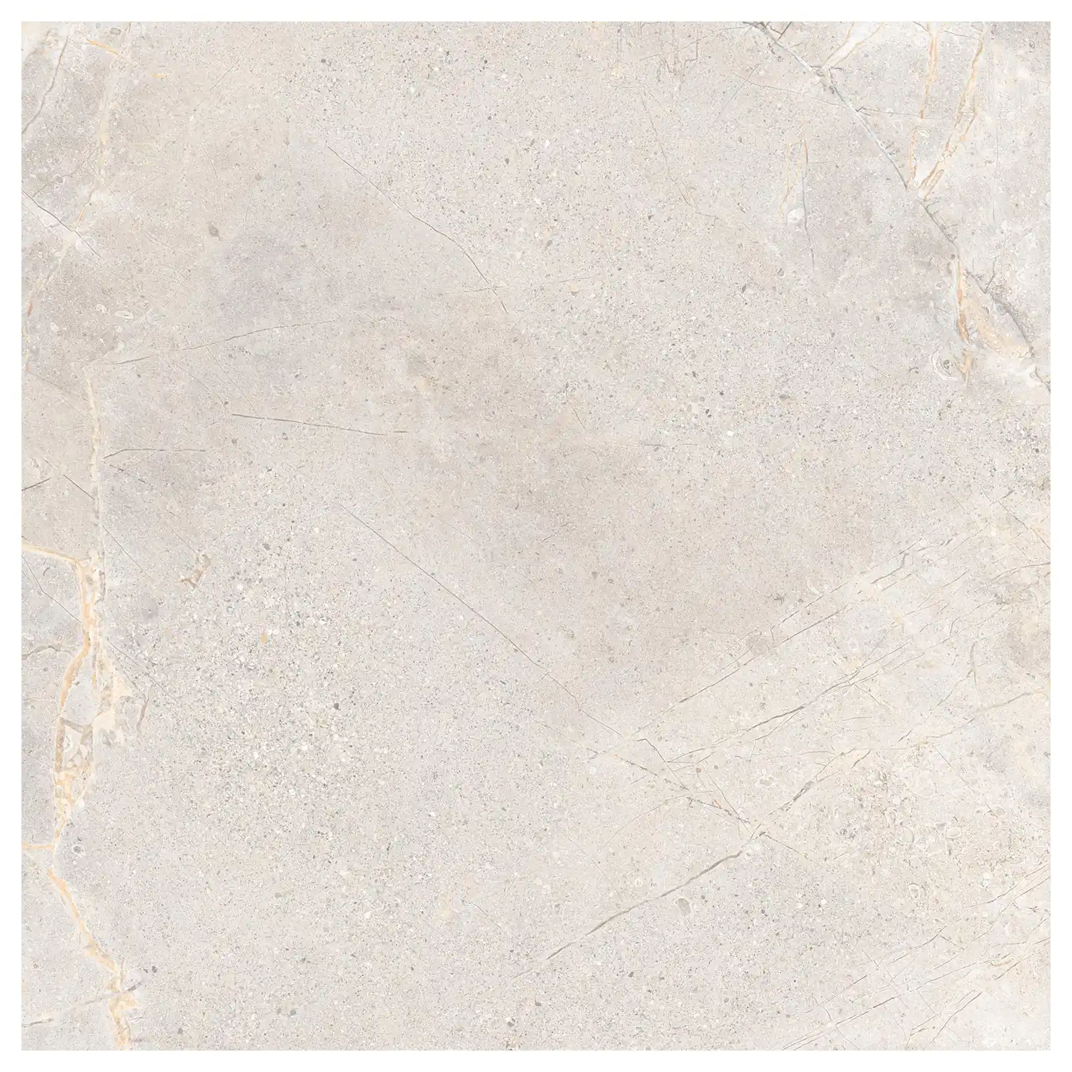 Steinoptik Fliese Crust Light Grey 120 x 120 cm