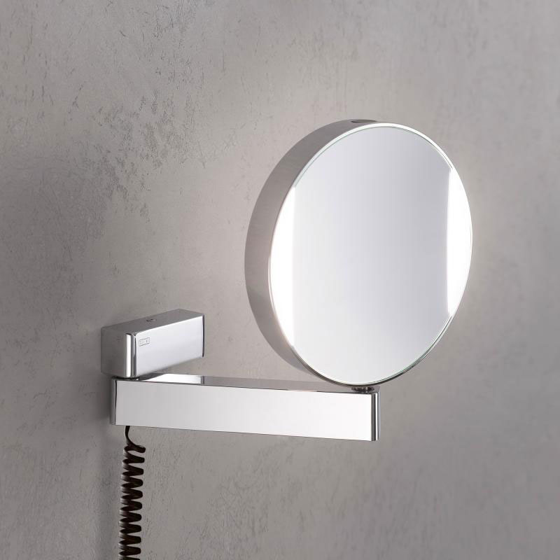 Emco Rasier-Kosmetikspiegel LED beleuchtet Rund, Spiralkabel 109506018