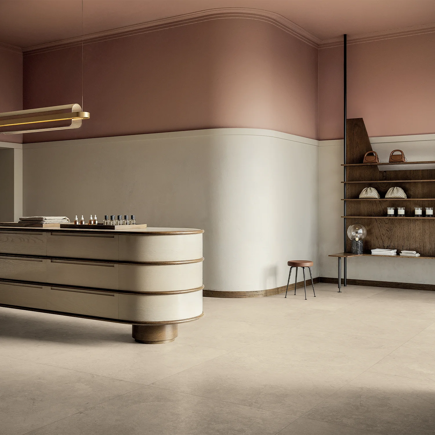 Steinoptik Bodenfliese Portland Sabbia 120 x 120 cm