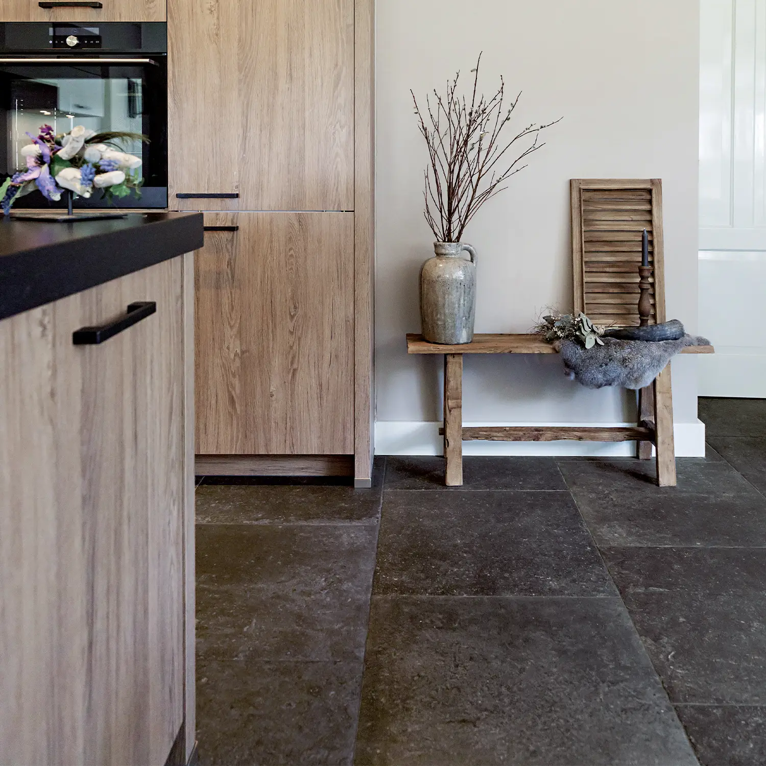 Rustikale Steinoptik Fliese Stone Pit Thunder 60 x 60 cm