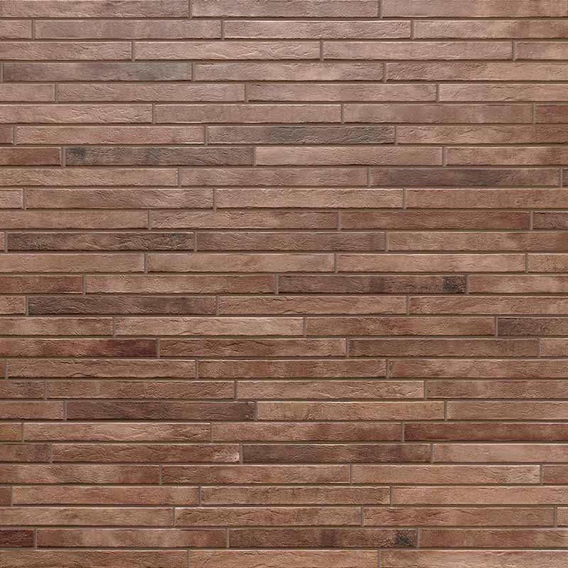 Brick Fischgraet Fliese Nolita Brown 4,8 x 45 cm Muster