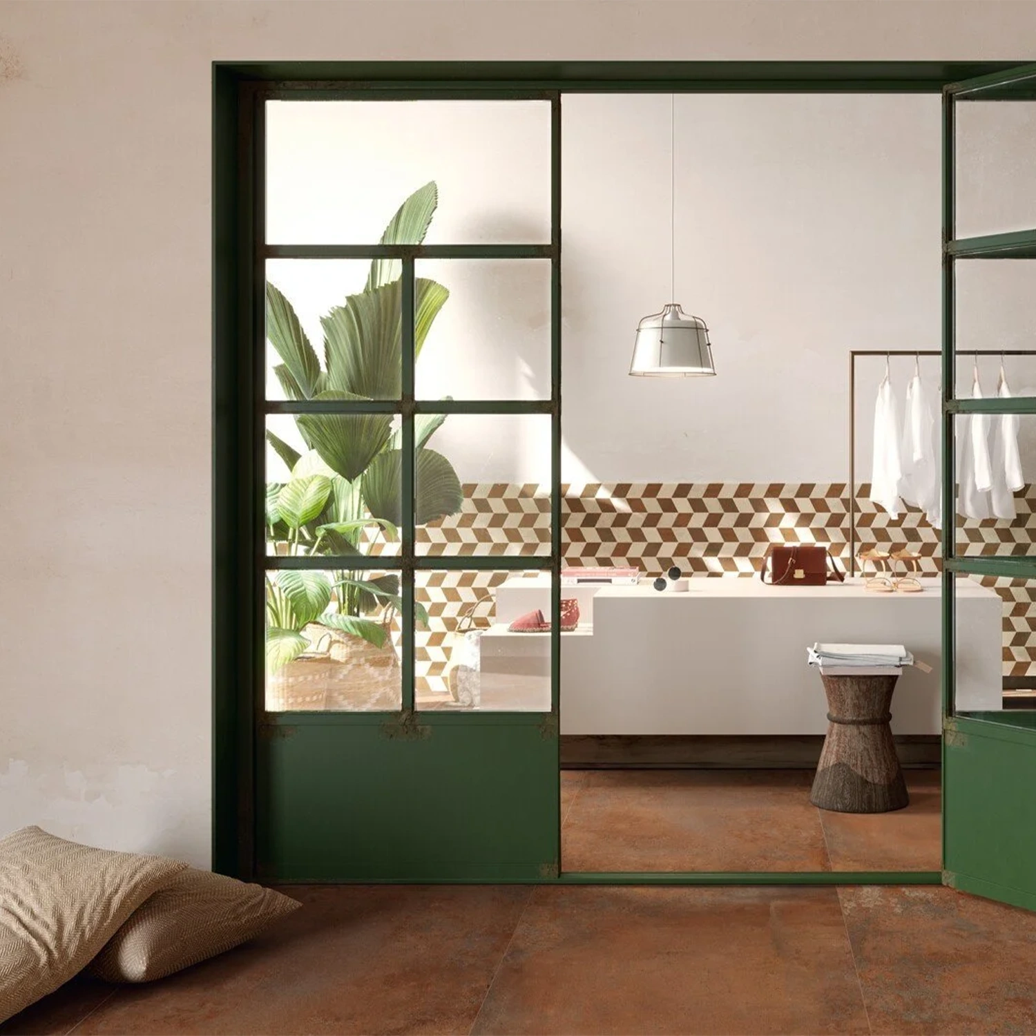 Betonoptik Bodenfliese Urbanica Corten 90 x 90 cm