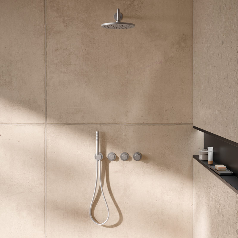 Herzbach MODUL7 Push Thermostat Set mit Regenbrause Ø250 mm