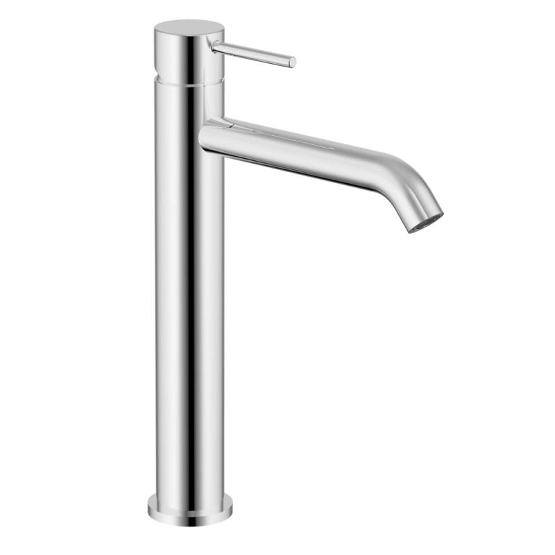 Design Waschtisch Einhebelmischer Rund Hoch Chrom