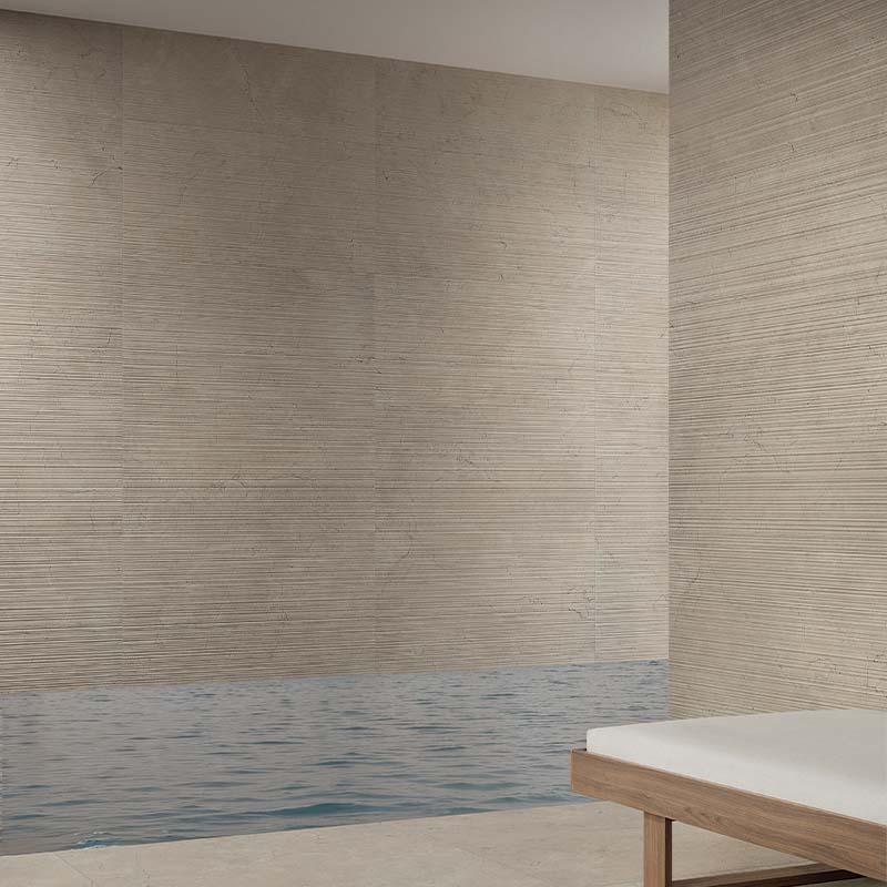 Kalkstein Optik Dekor Calcis Corda Stripe 60 x 120 cm