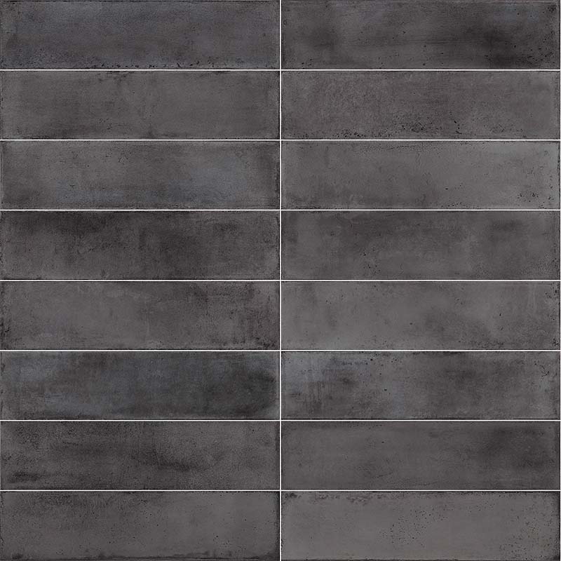 Wandfliese Vintage Brick Mussa Anthracite 7,5 x 30 cm