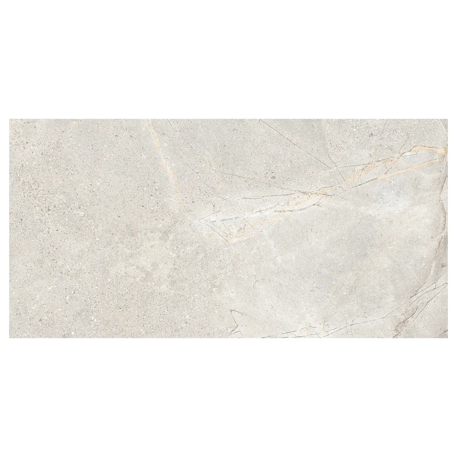Steinoptik Terrassenplatte Crust Light Grey 60 x 120 cm